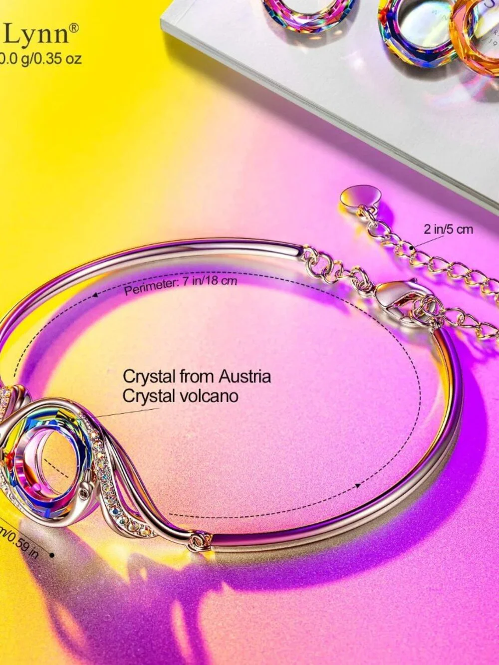 Rise From the Ashes Phoenix Adjustable Bangle Bracelet for Women | Made with Cry - Picture 3 of 6